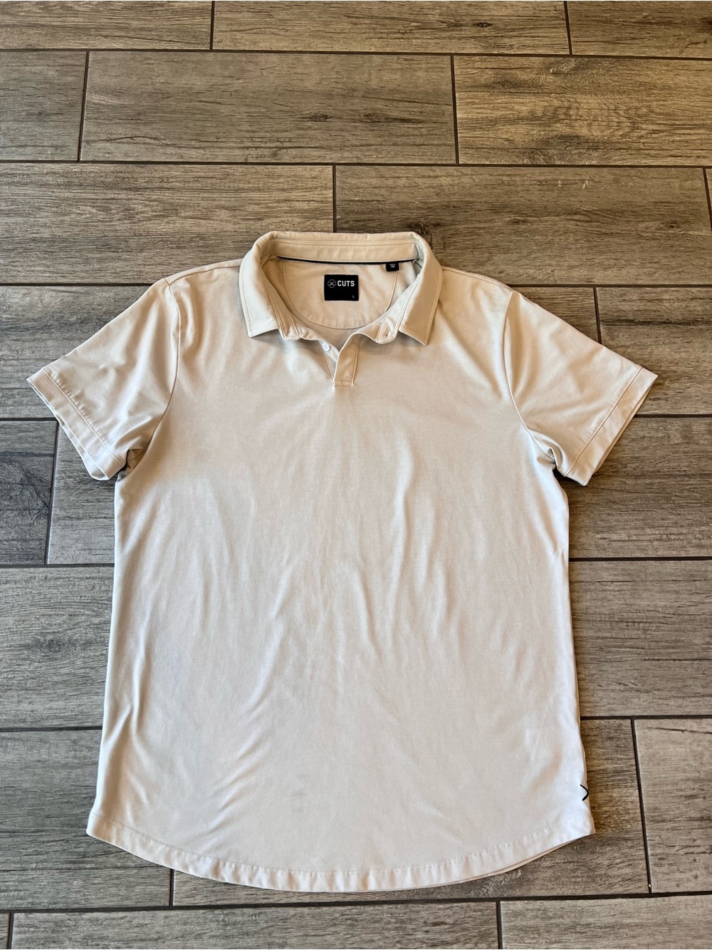 Cuts Clothing Polo Shirt Men's Large Stretch Curved Hem Pima Cotton Blend